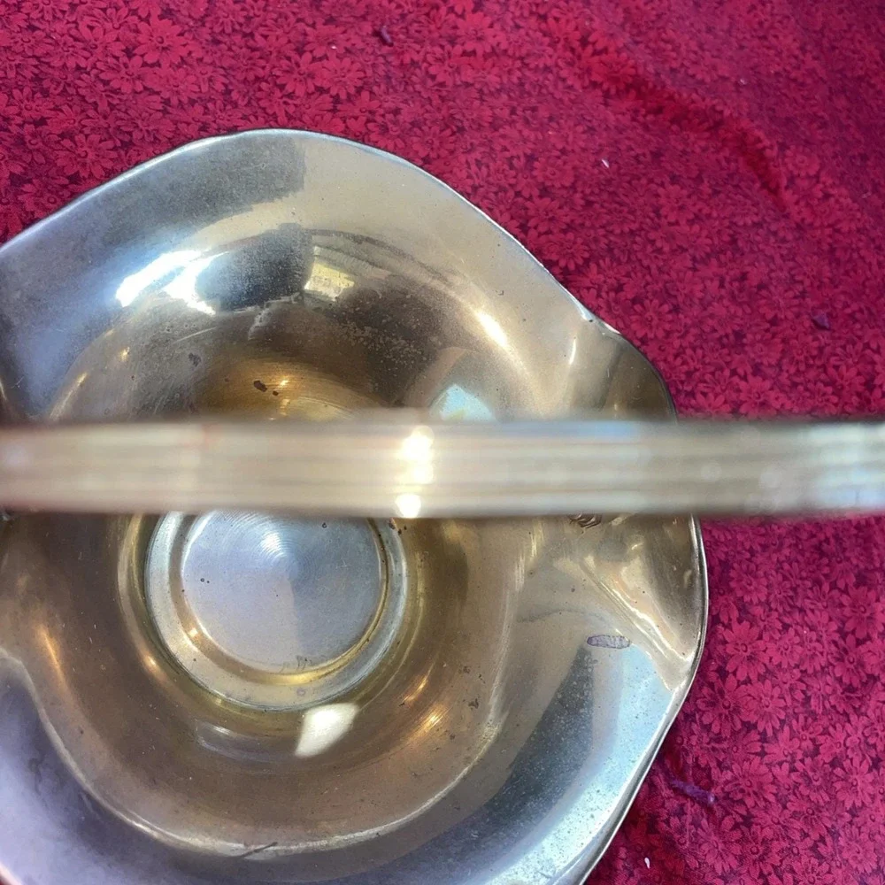 SOLID BRASS BASKET‎ SWING HANDLE GRAPES Vintage